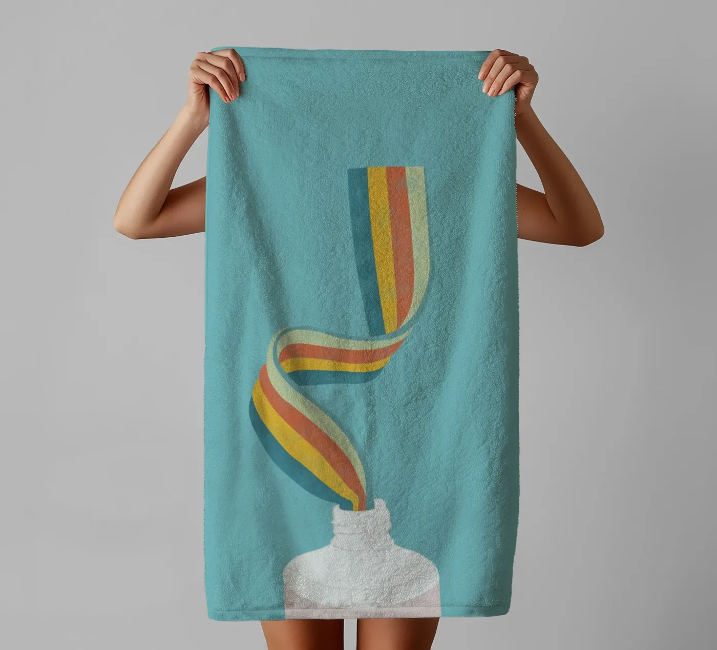 Regenboog badhanddoek van Urban Art Draw