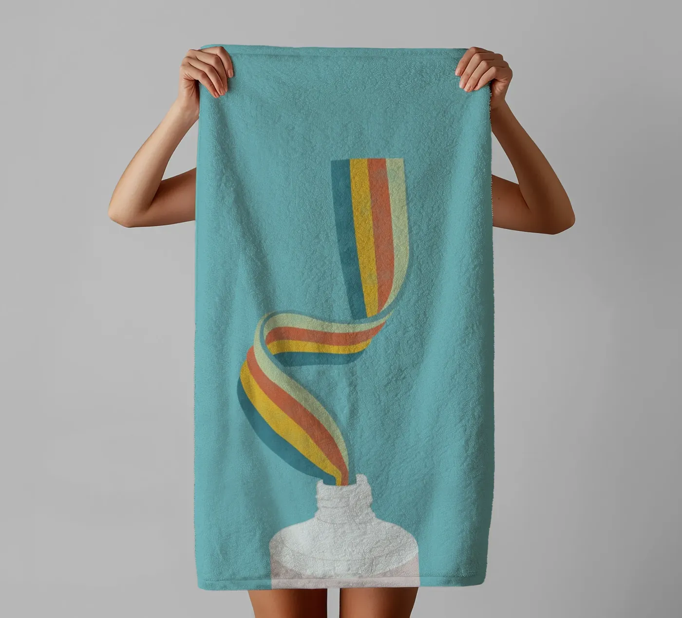 Rainbow towel by Urban Art Draw
