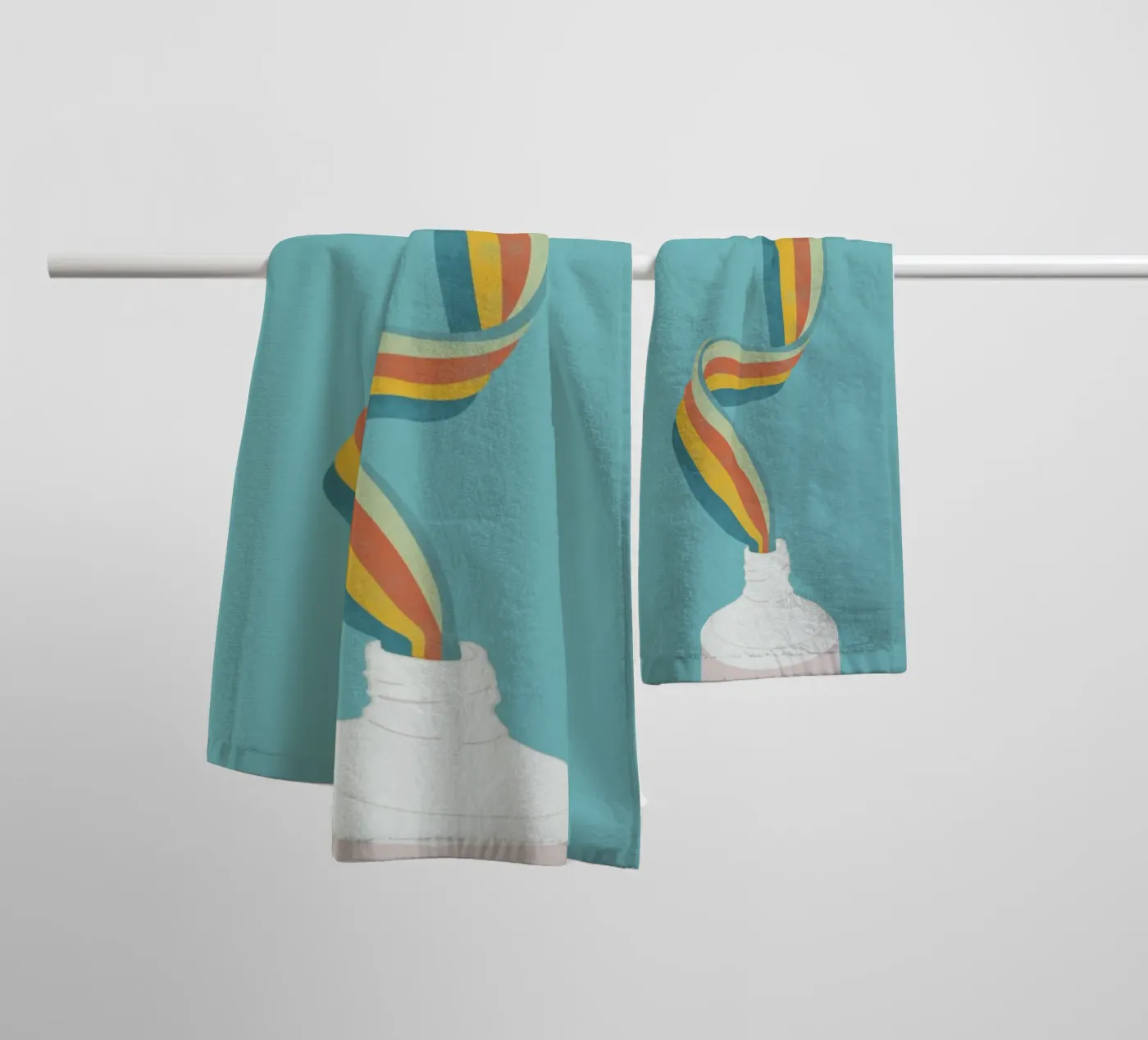 Regenboog badhanddoek van Urban Art Draw
