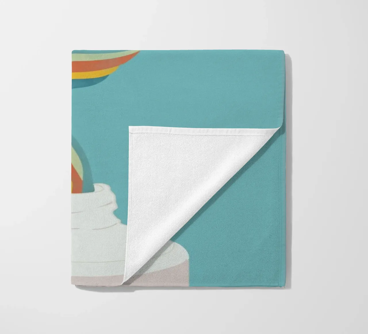 Rainbow beach towel by Urban Art Draw