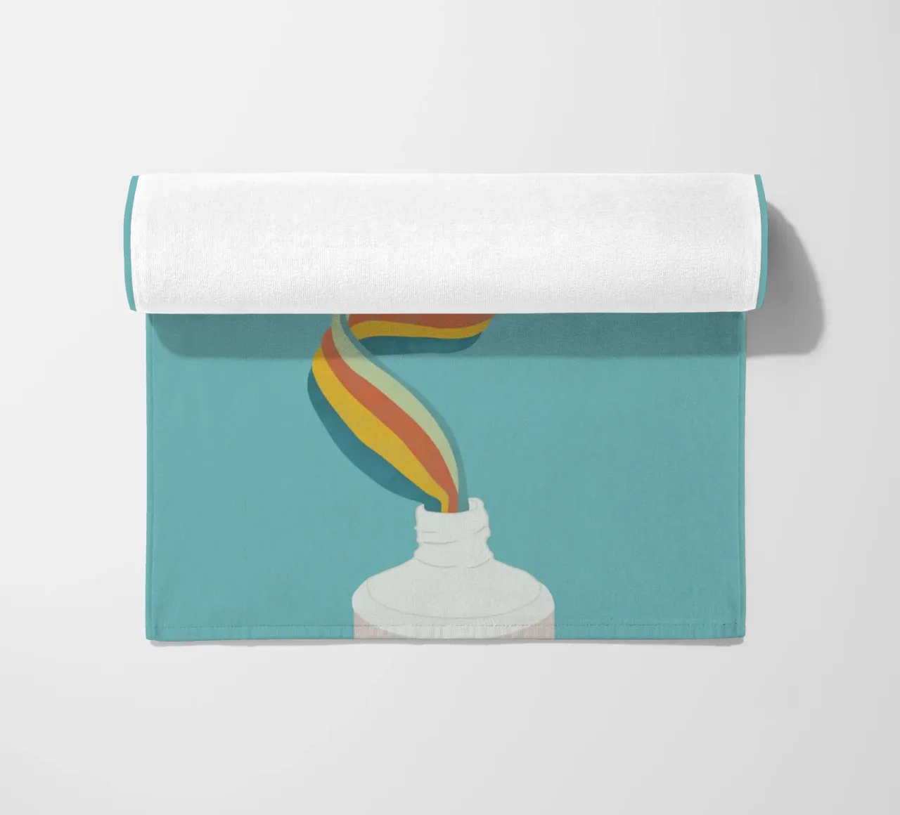 Rainbow beach towel by Urban Art Draw