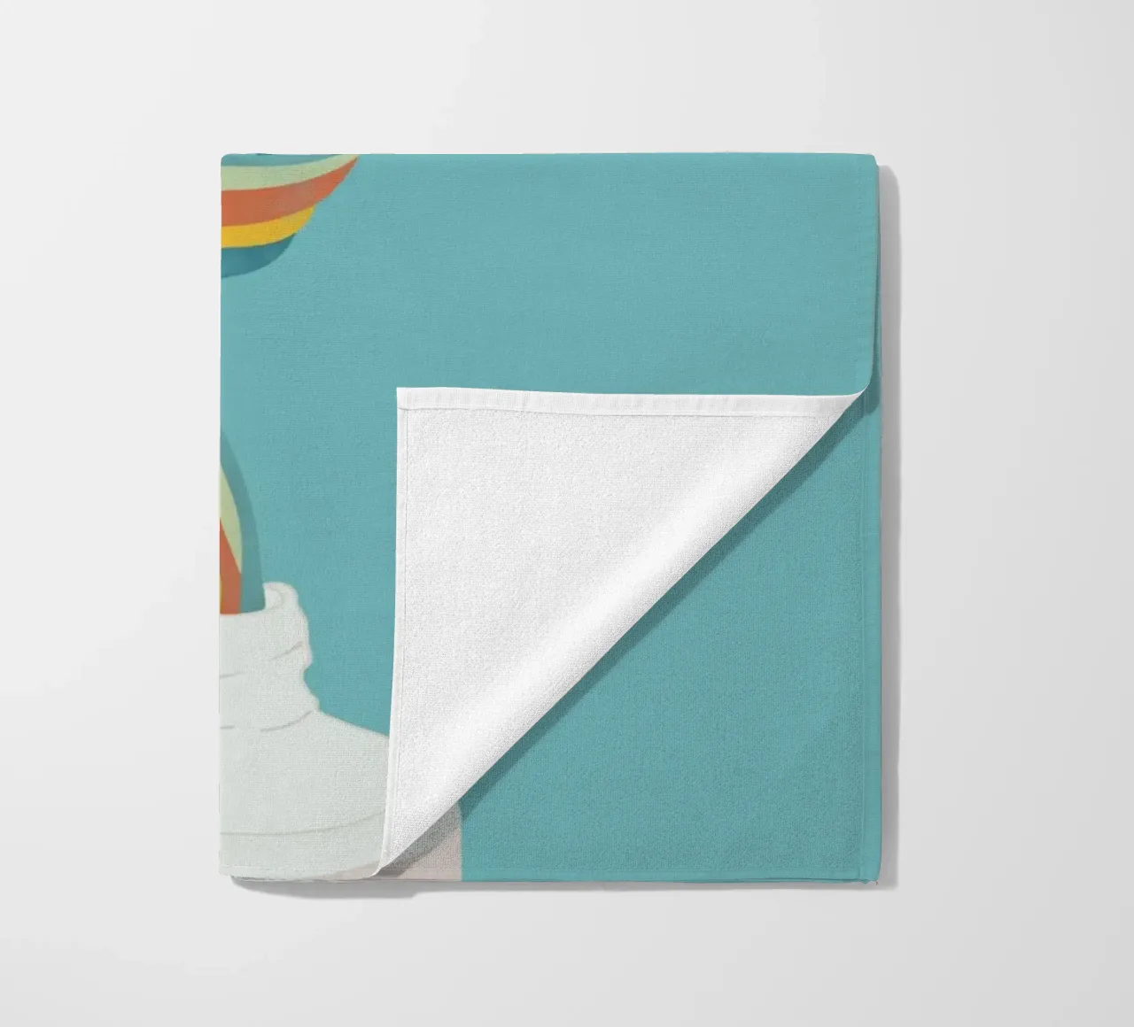 Rainbow beach towel by Urban Art Draw