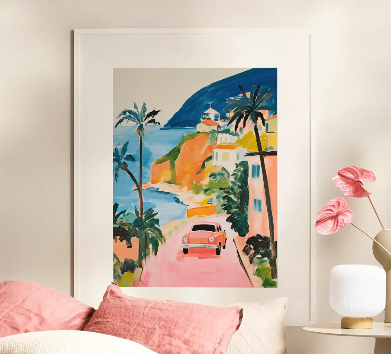 Strada costiera poster con telaio in legno da DaarbyN