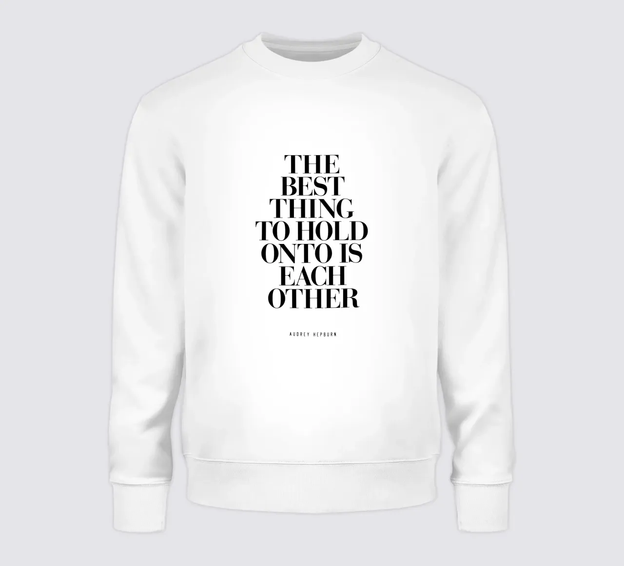 Lo mejor a lo que aferrarse es a los demás sudadera de THE MOTIVATED TYPE