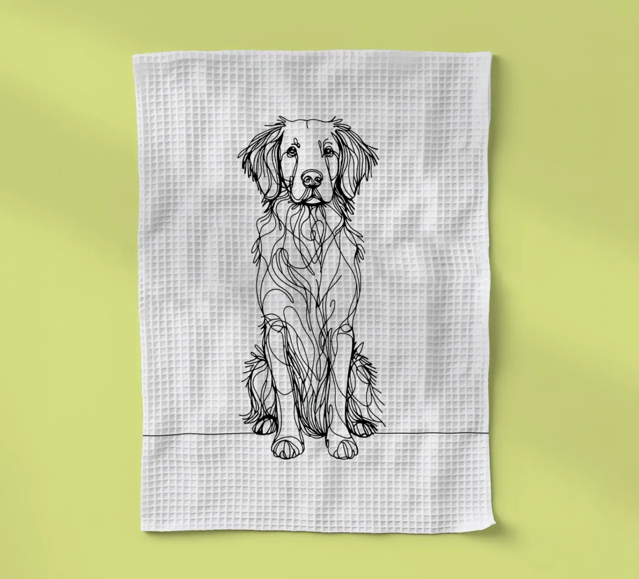 Chien breton Dessin au trait torchon de WijdevenDesign