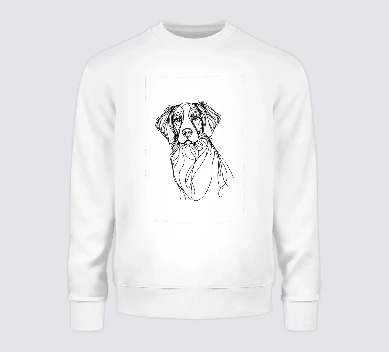 Brittany Dog Line Art Drawing sweatshirt by WijdevenDesign
