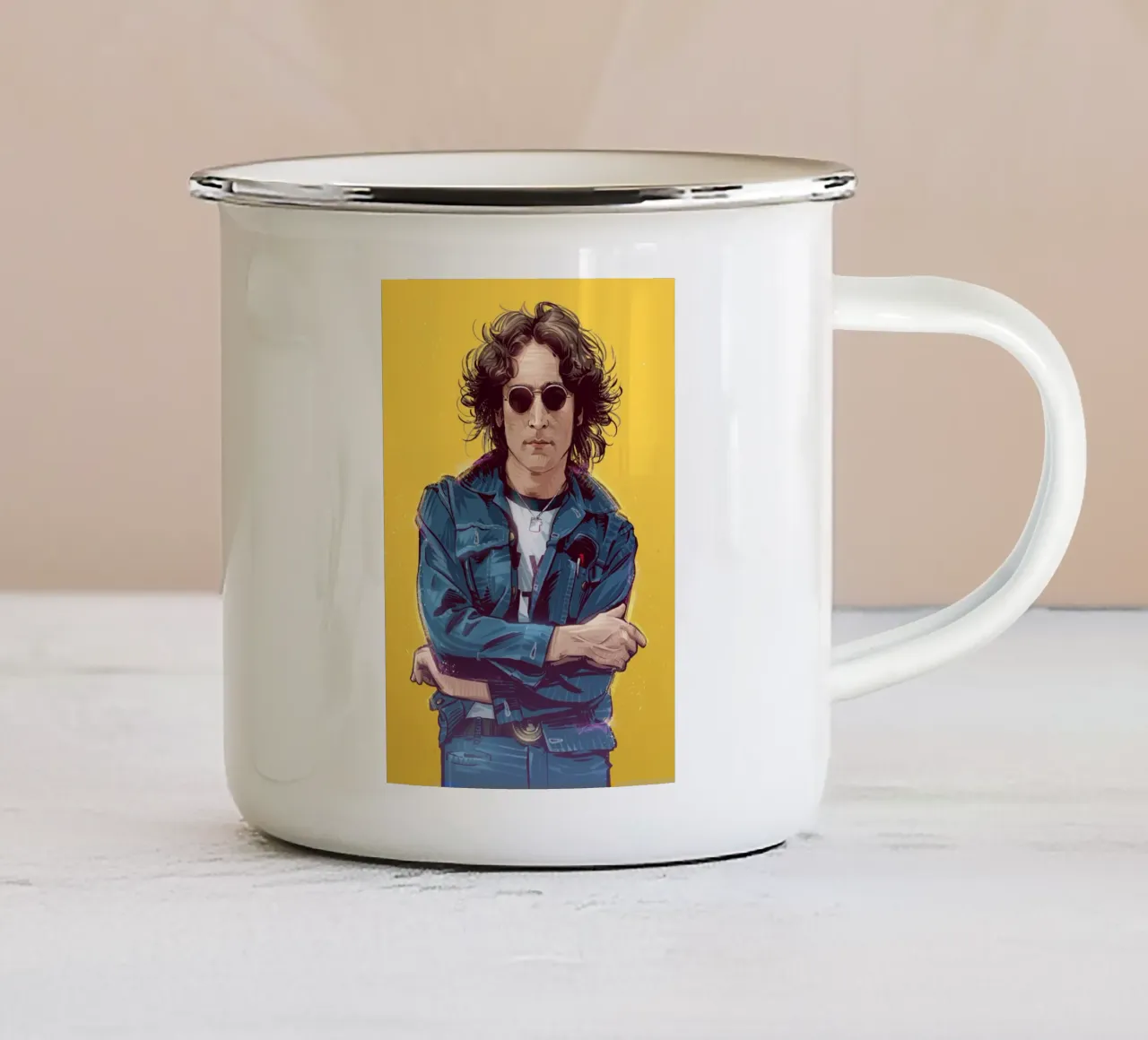 John Lennon tazza in smalto da nabakumov