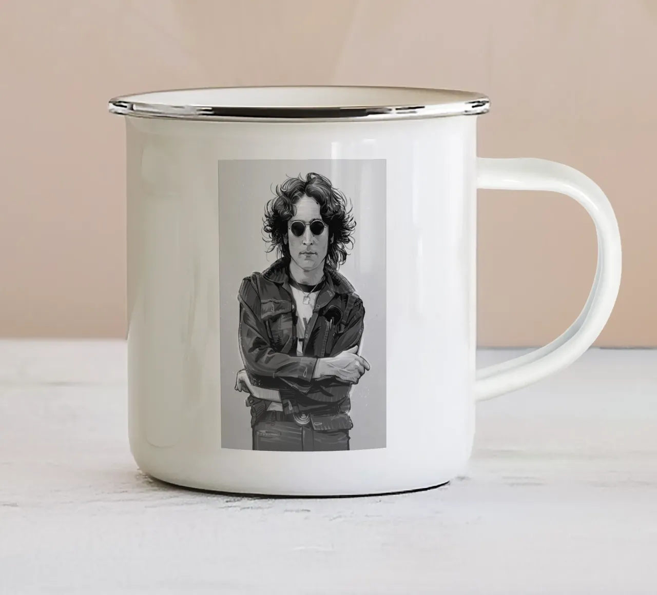 John Lennon tazza in smalto da nabakumov