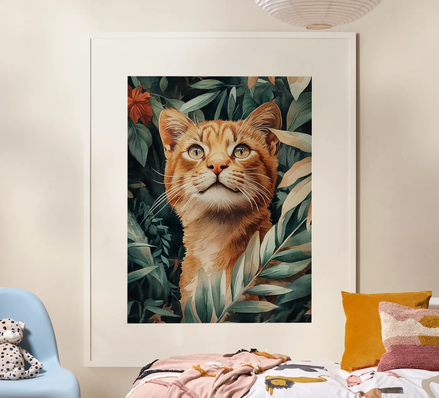 Cat Leaves poster by Mateo