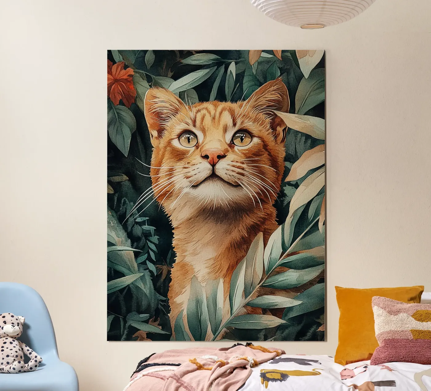 Cat Leaves poster by Mateo