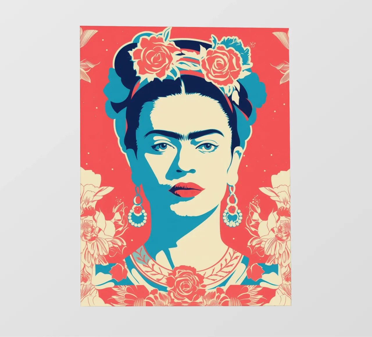 Frida Kahlo | Vintage Retro Print telo in pvc da Autofocus