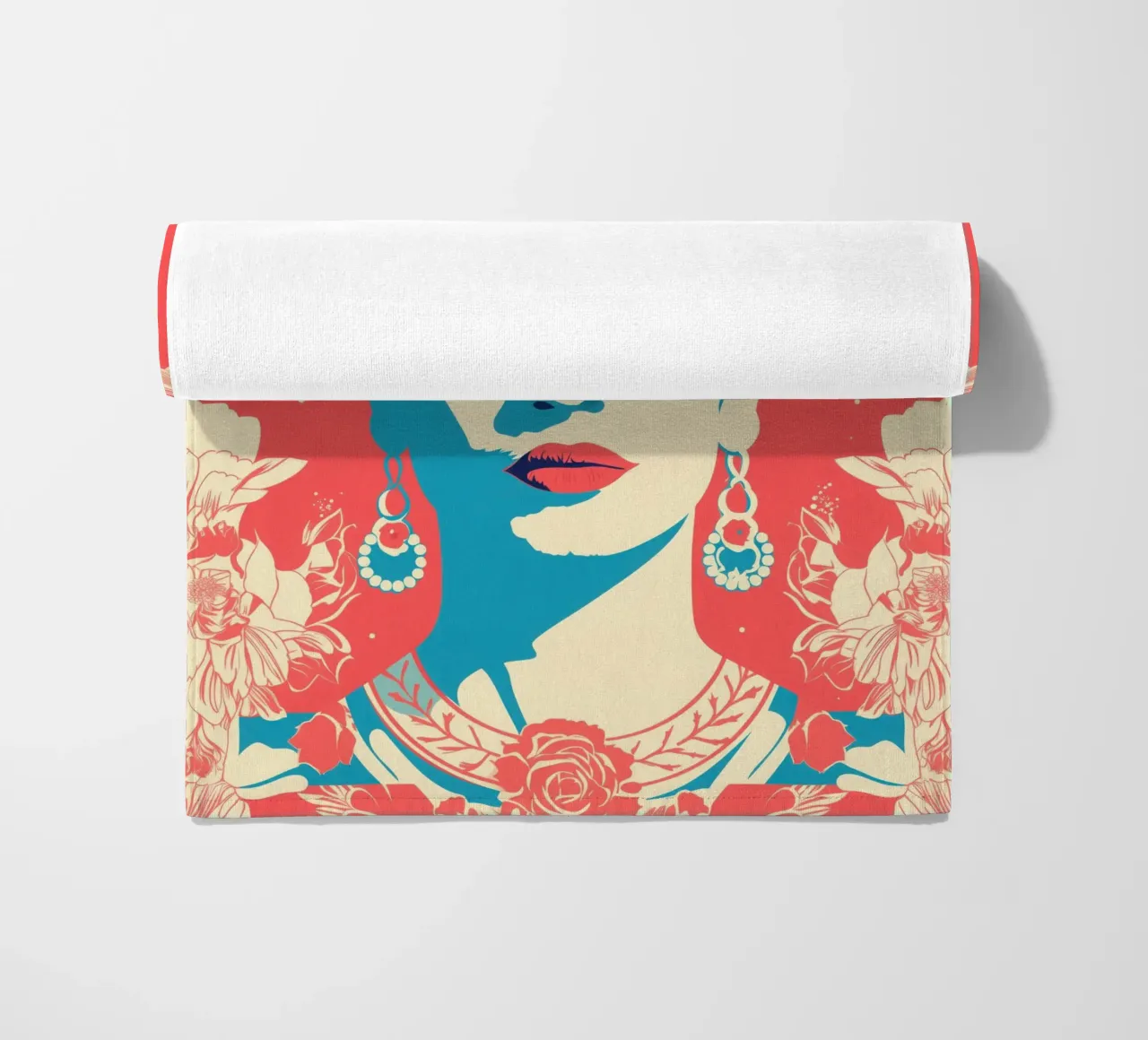 Frida Kahlo | Vintage Retro Print telo mare da Autofocus