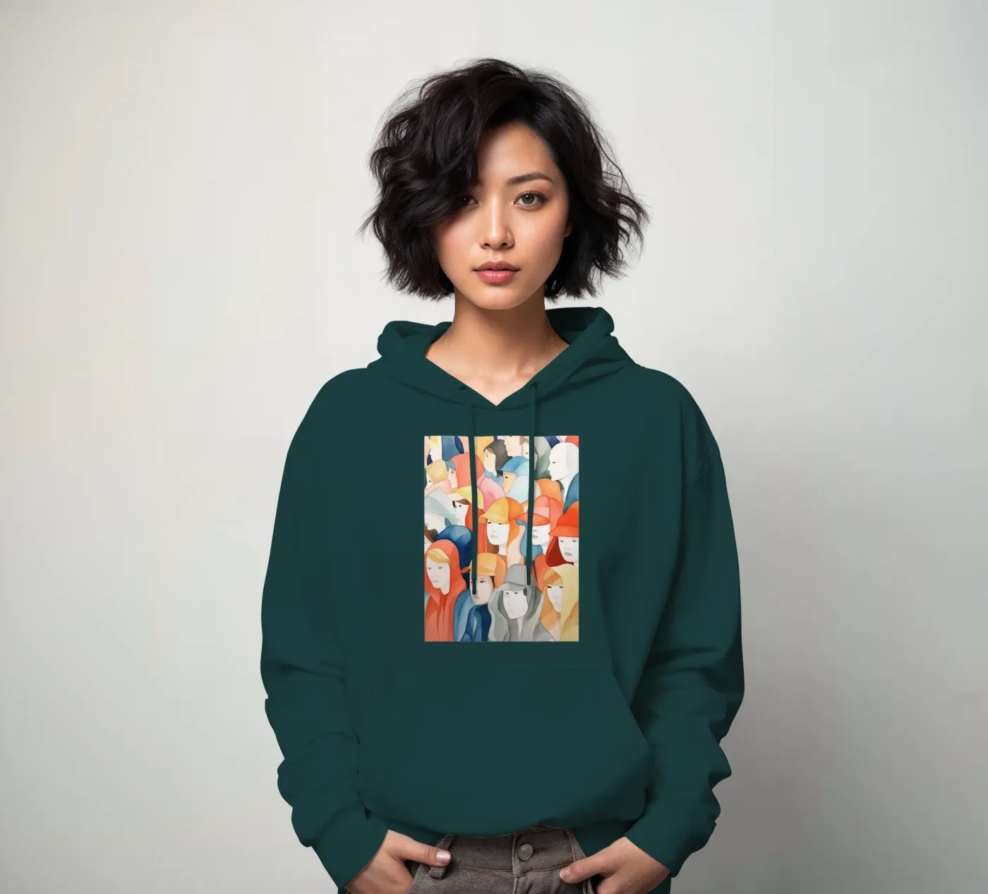 Faces hoodie by DaarbyN