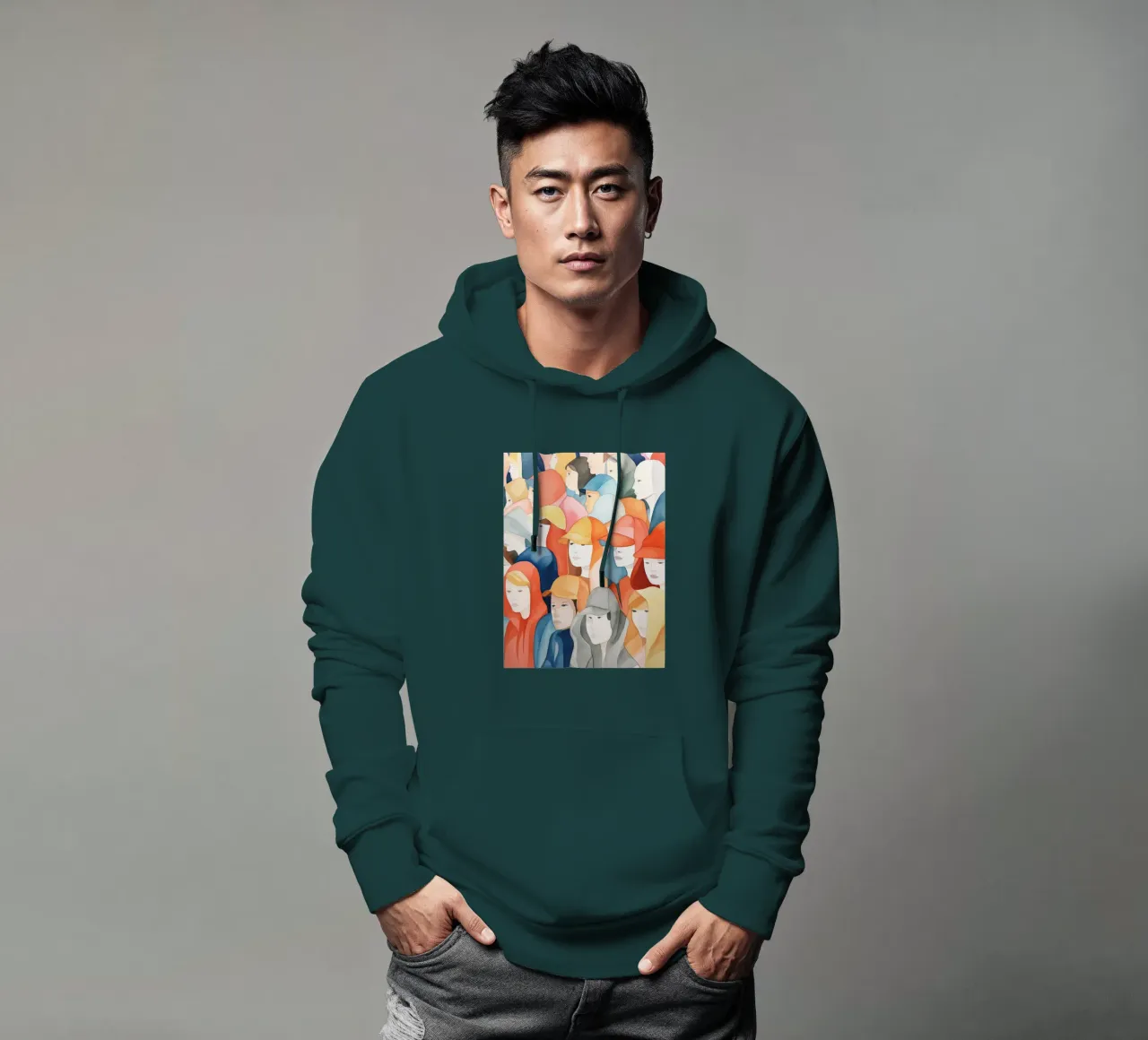 Faces hoodie by DaarbyN