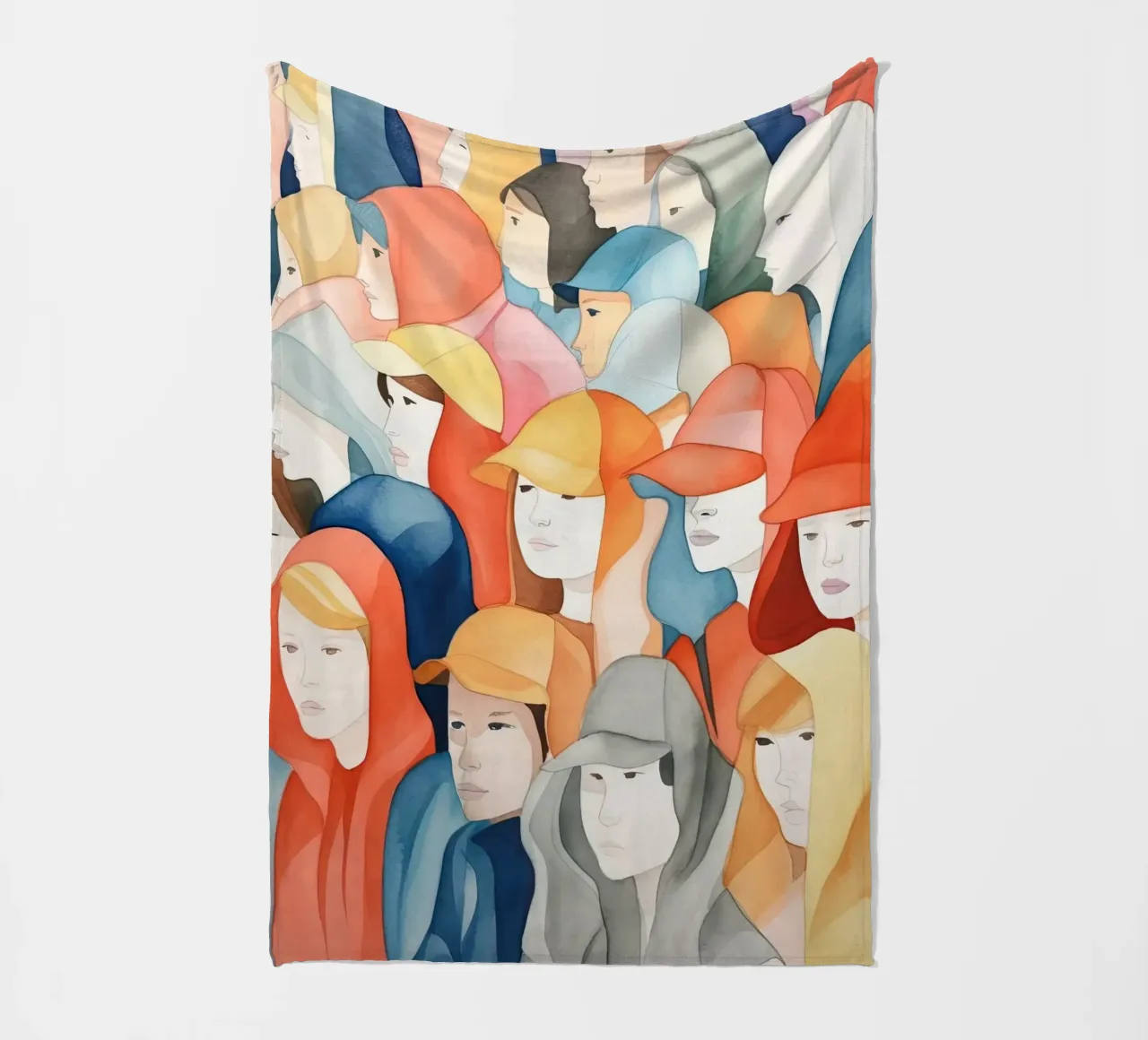 Faces fleece blanket by DaarbyN