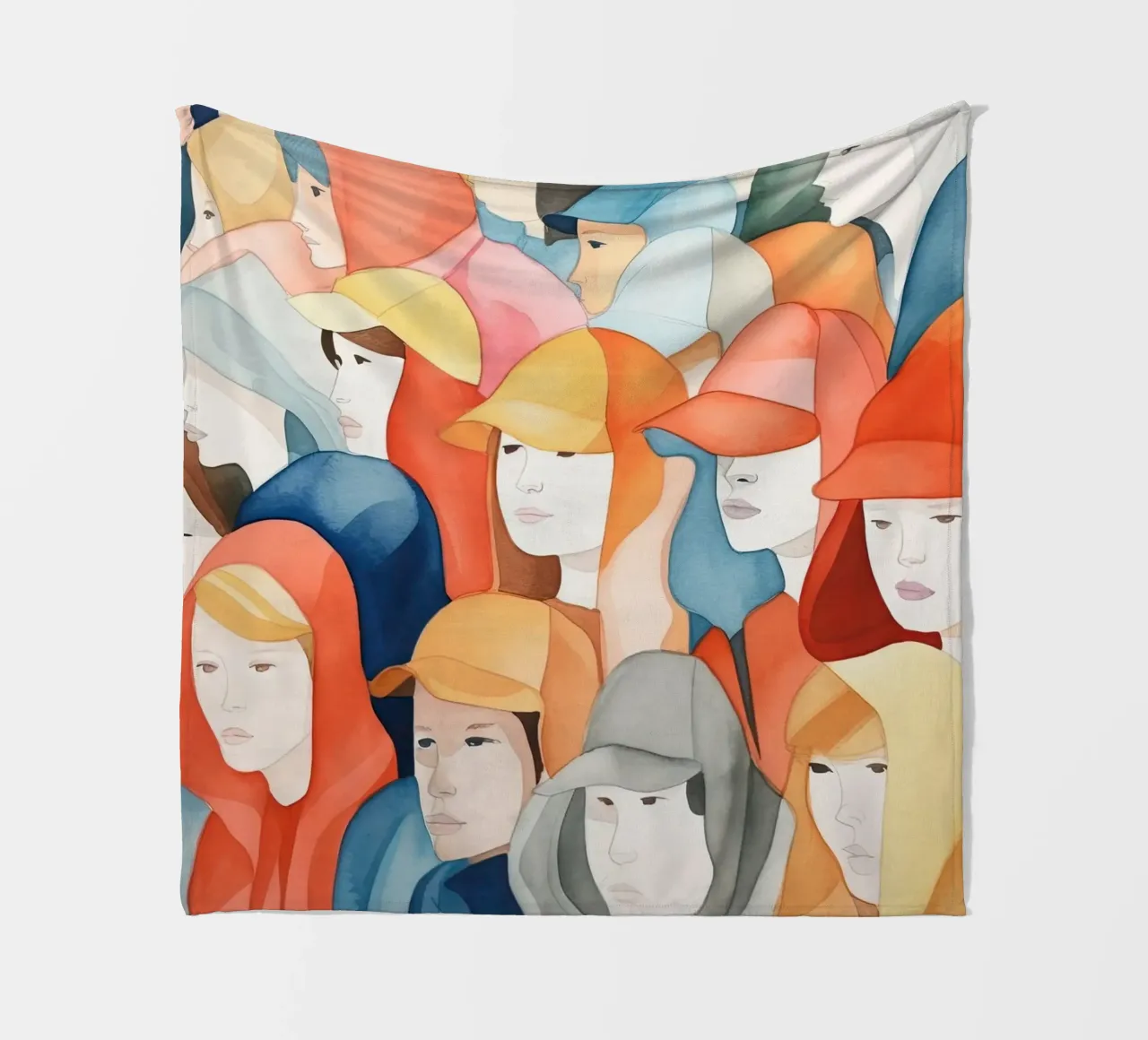 Faces fleece blanket by DaarbyN