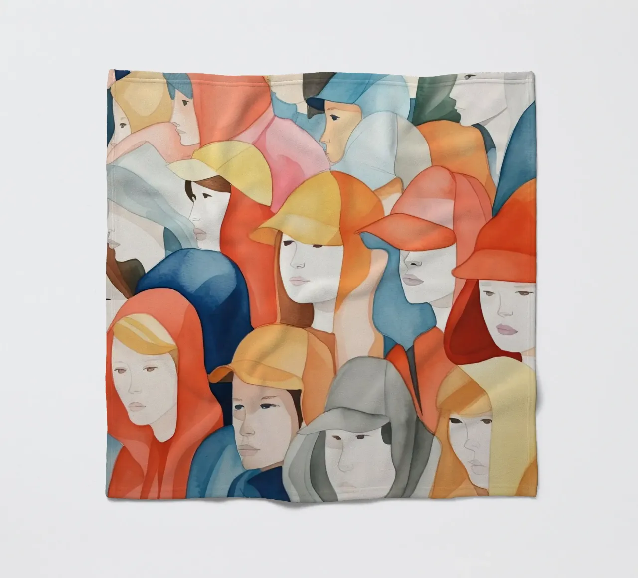 Faces fleece blanket by DaarbyN