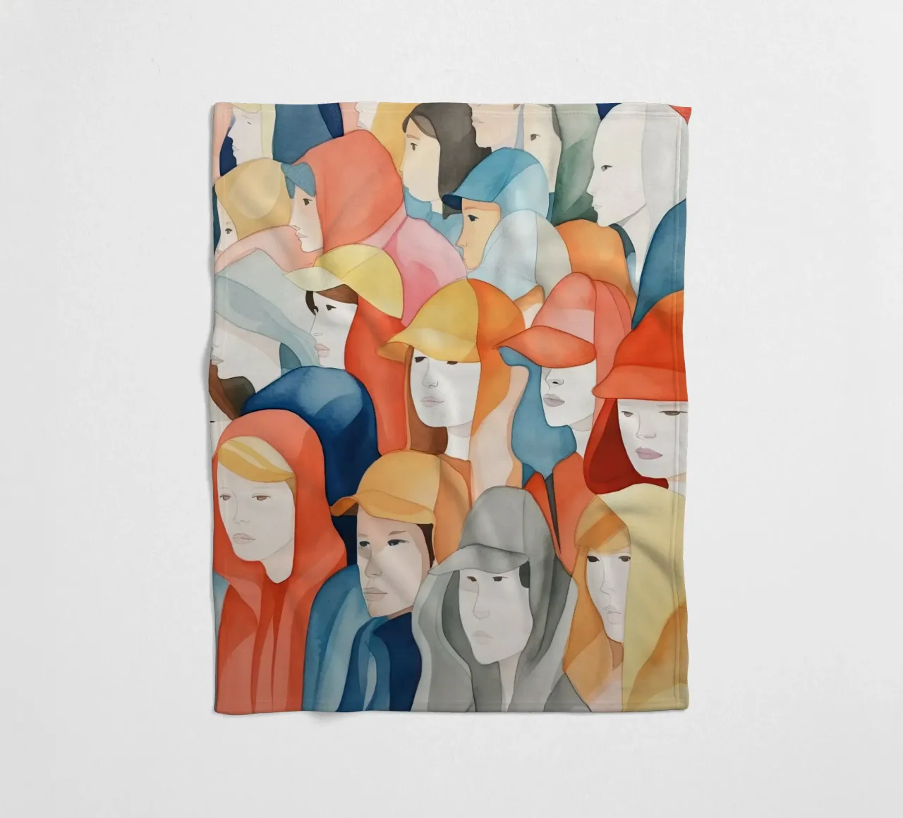 Faces fleece blanket by DaarbyN