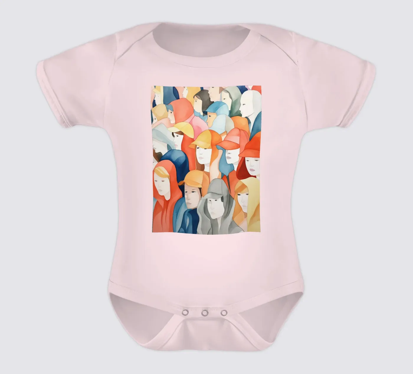Gesichter Kurzarm Babybody von DaarbyN