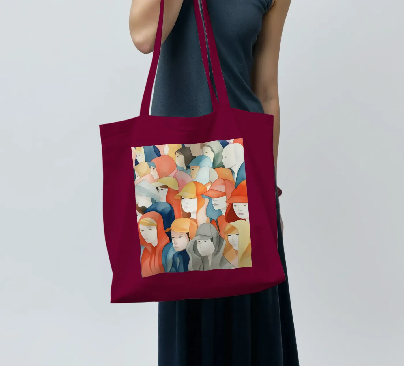 Faces tote bag by DaarbyN