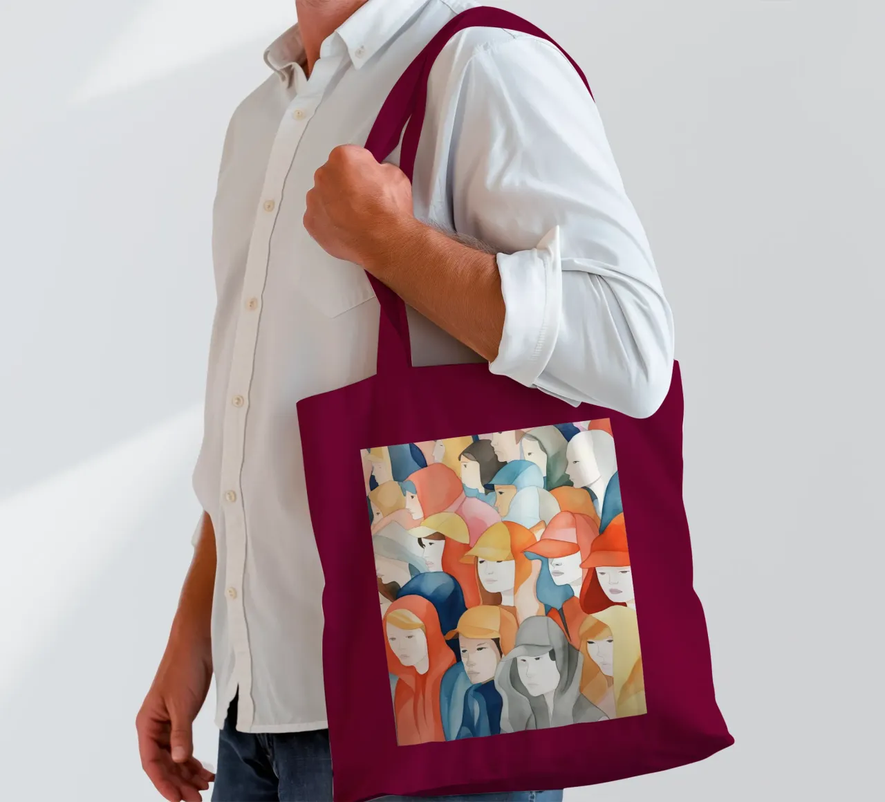 Faces tote bag by DaarbyN