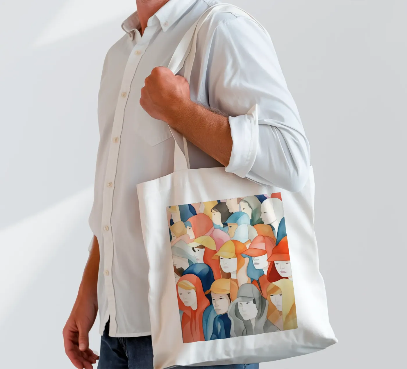 Faces tote bag by DaarbyN