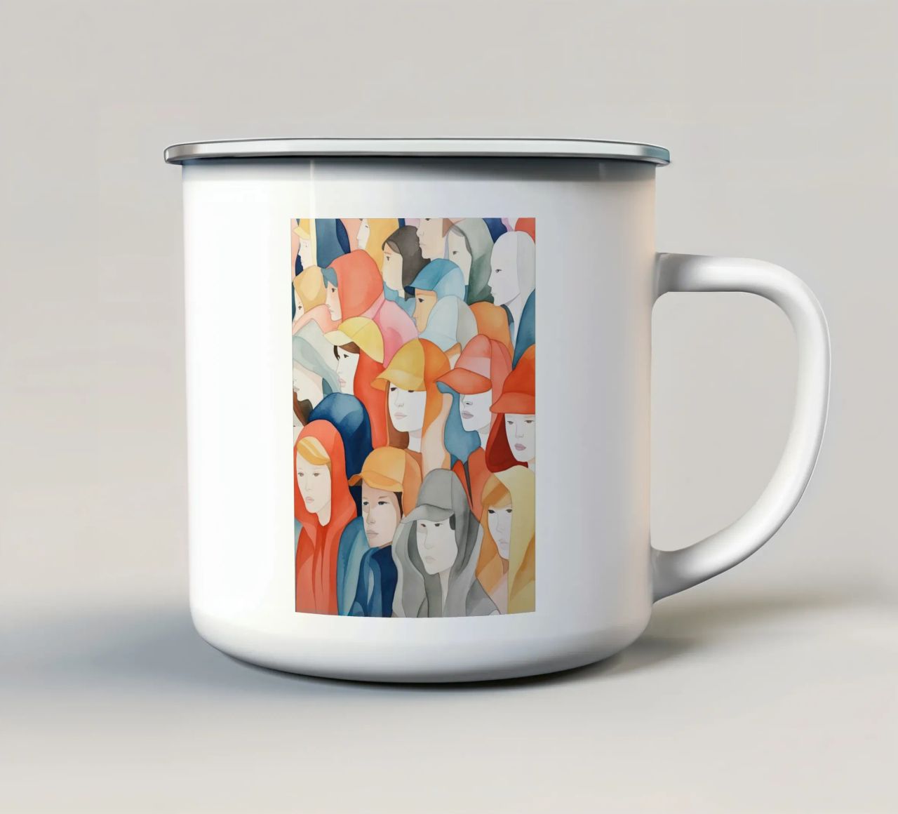 Volti tazza in smalto da DaarbyN