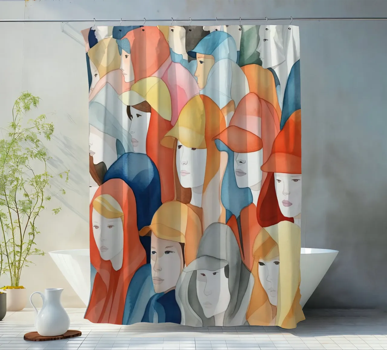 Faces Duschvorhang von DaarbyN