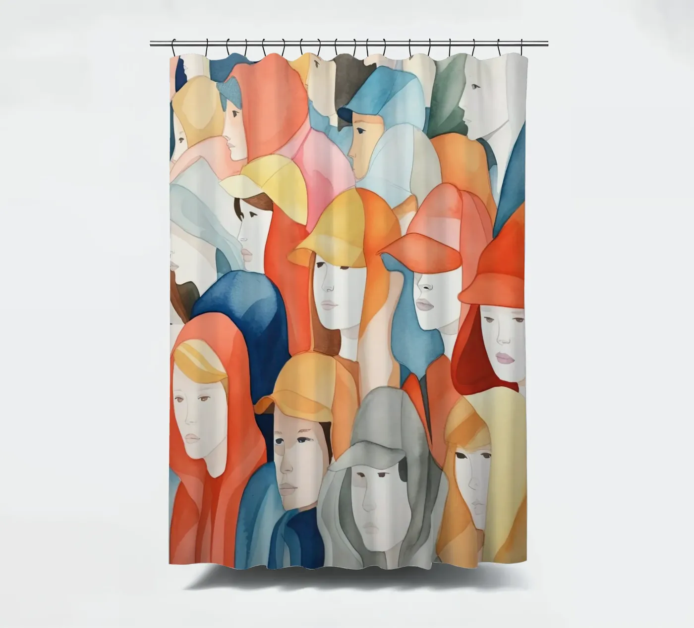 Faces douchegordijn van DaarbyN