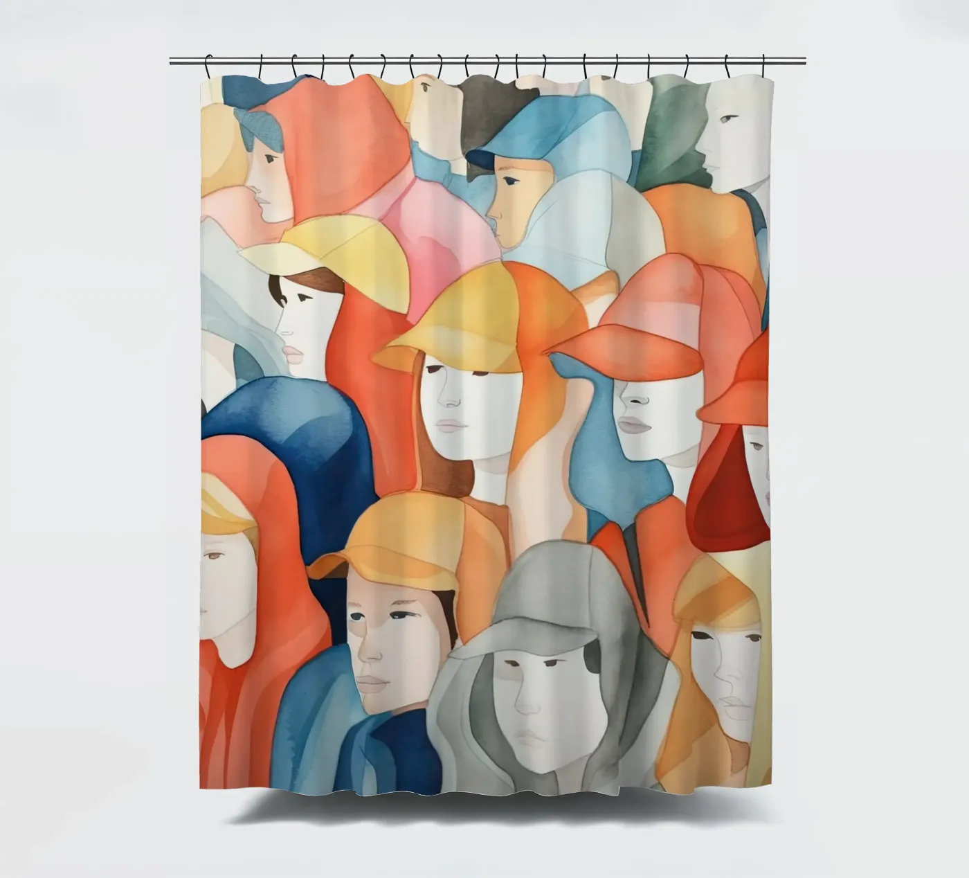 Faces douchegordijn van DaarbyN