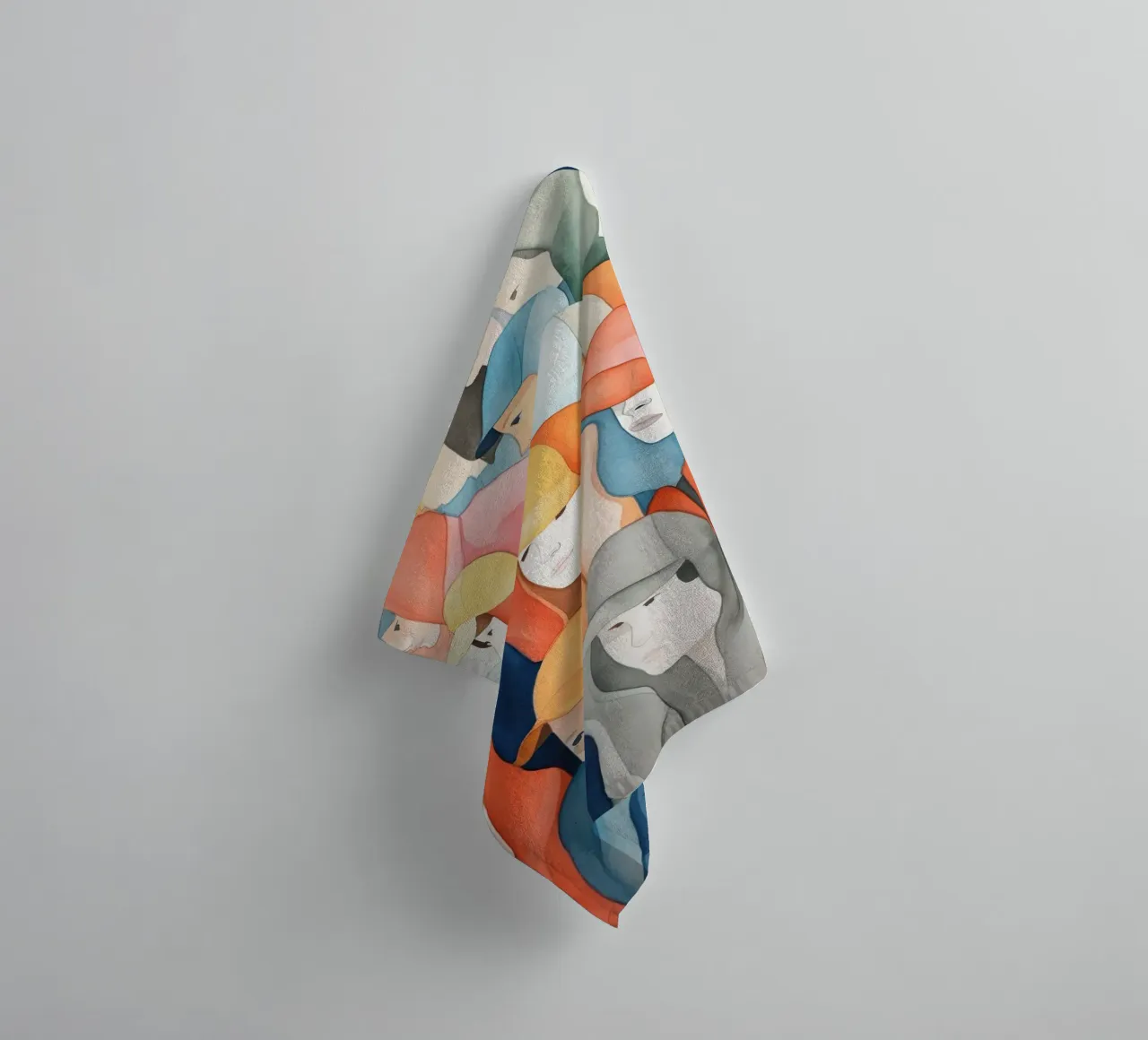 Faces towel by DaarbyN