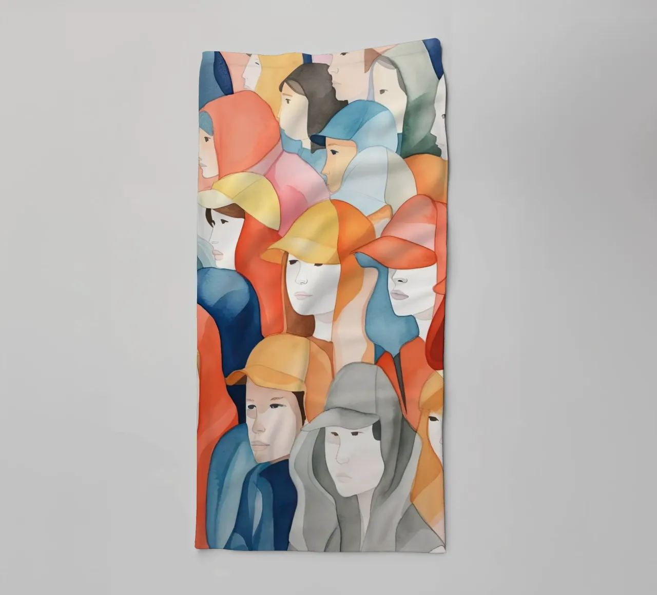 Faces towel by DaarbyN