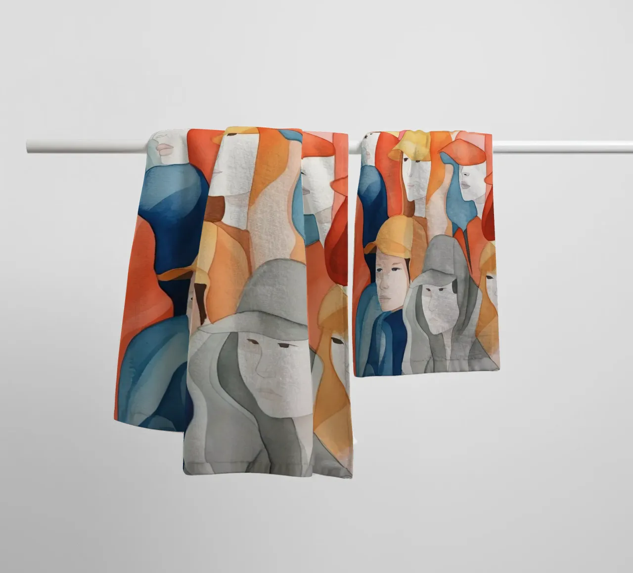 Faces towel by DaarbyN