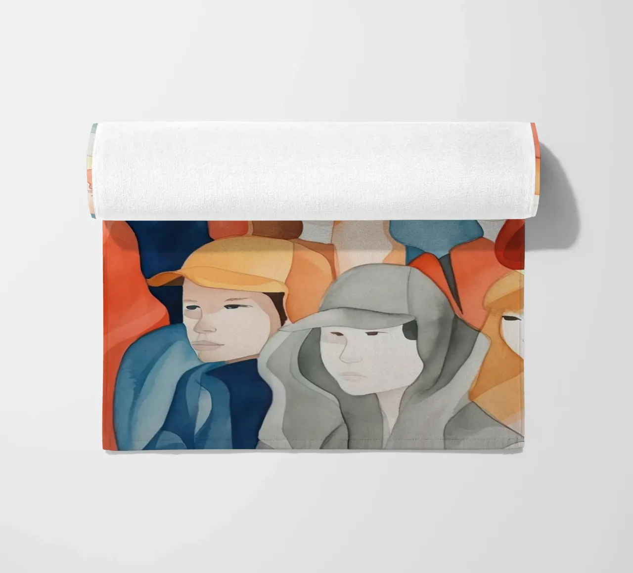 Gezichten strandhanddoek van DaarbyN