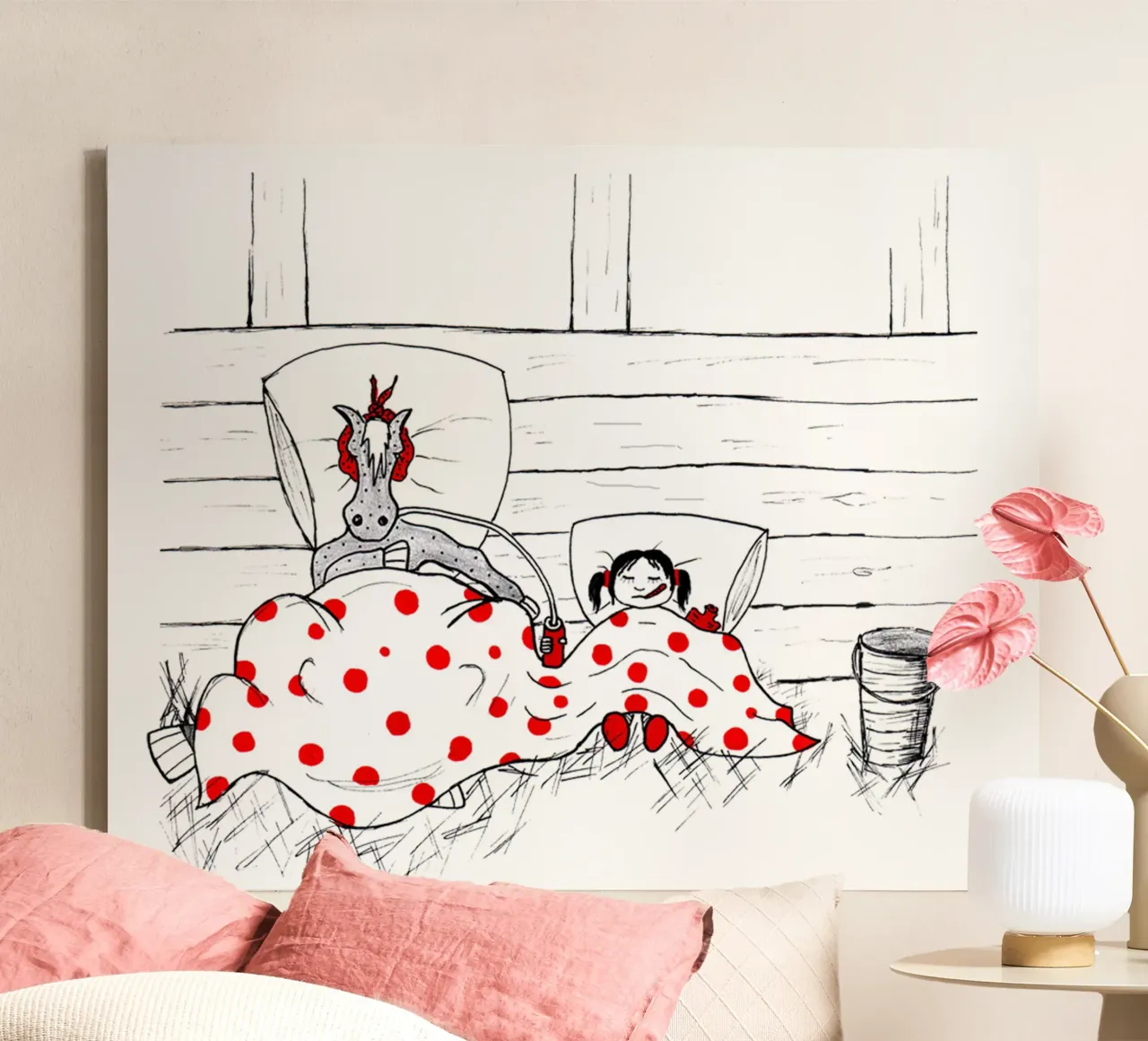 Pferdemädchen, Freundschaft, Ponies, Liebe tela con Cornice a cassetta da Pferdemädchen