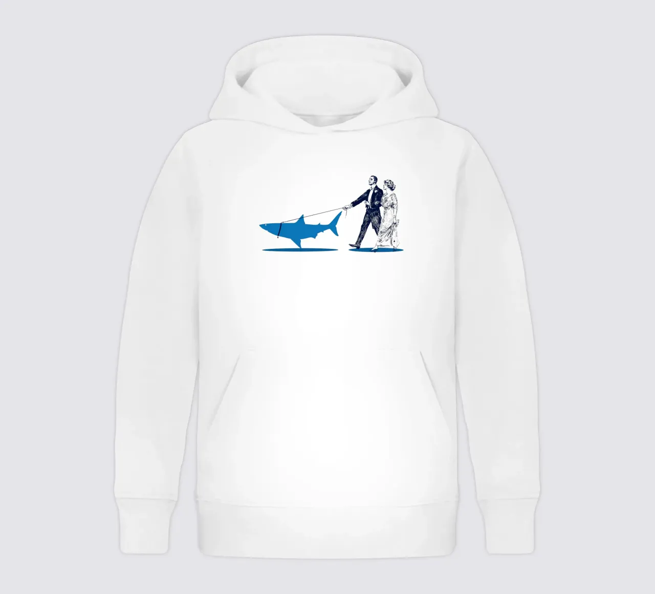 Walking The Shark felpa bambino con cappuccio da Rob Art | Illustration