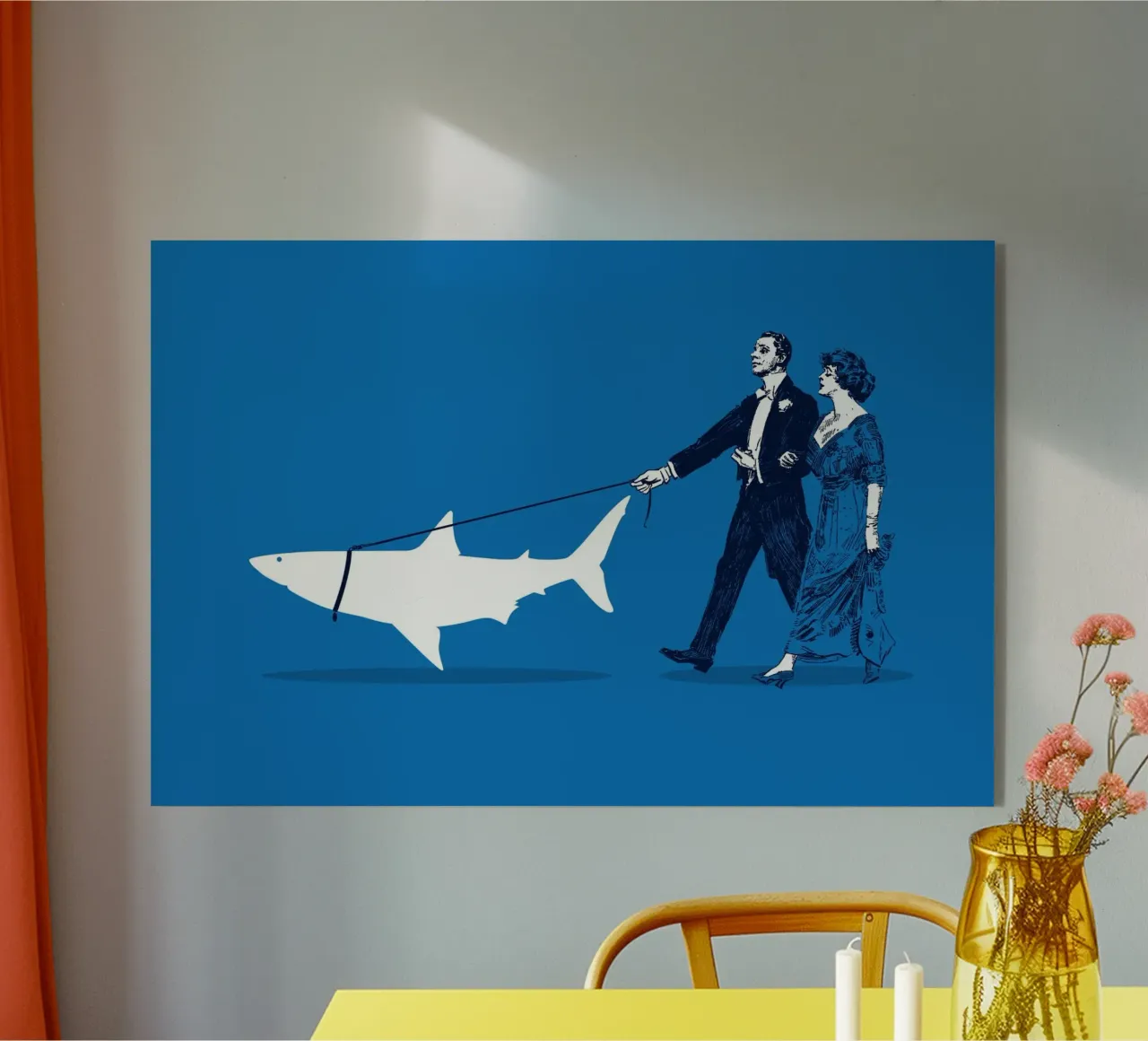 Walking The Shark plexiglass da Rob Art | Illustration