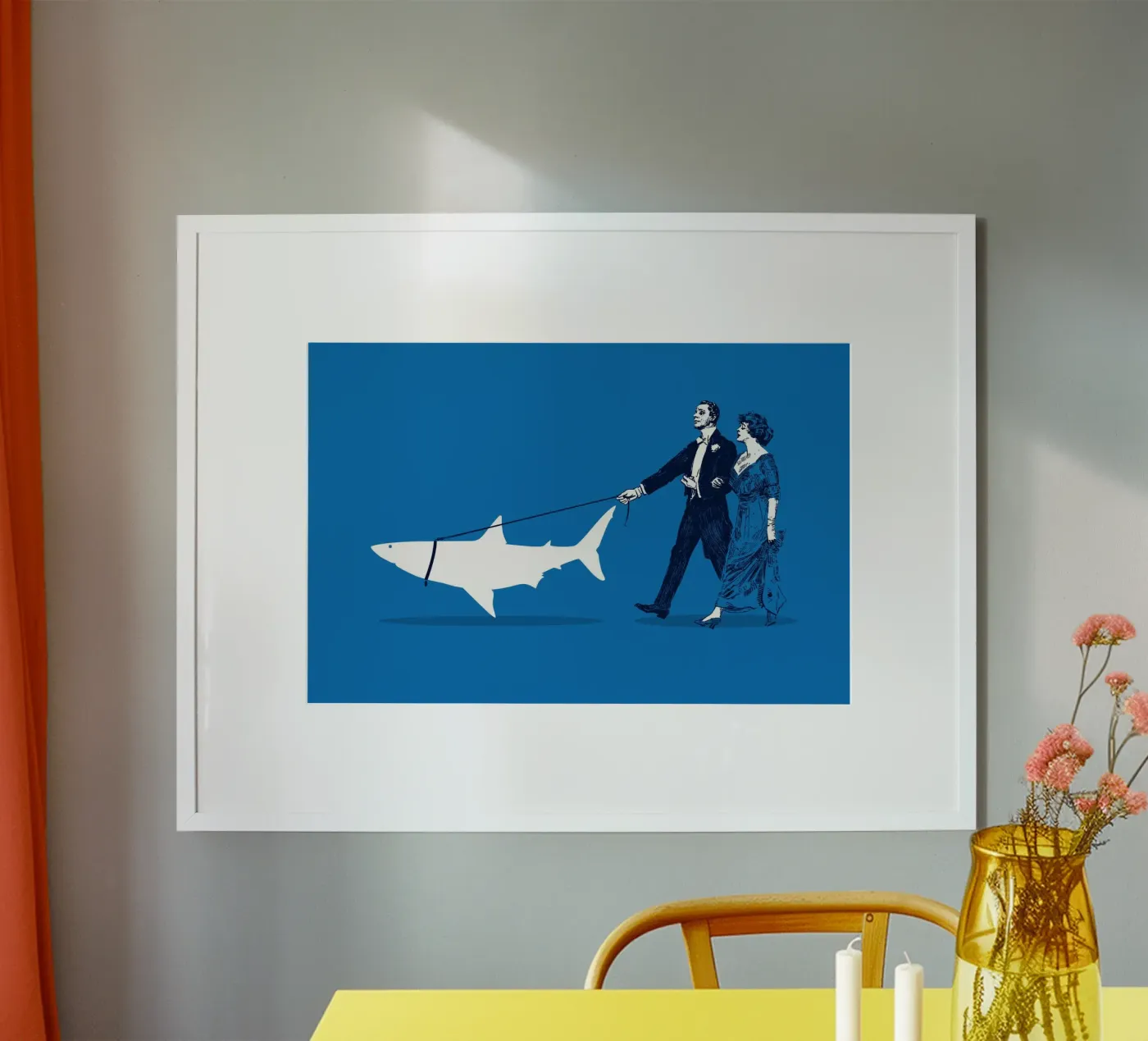 Walking The Shark poster da Rob Art | Illustration