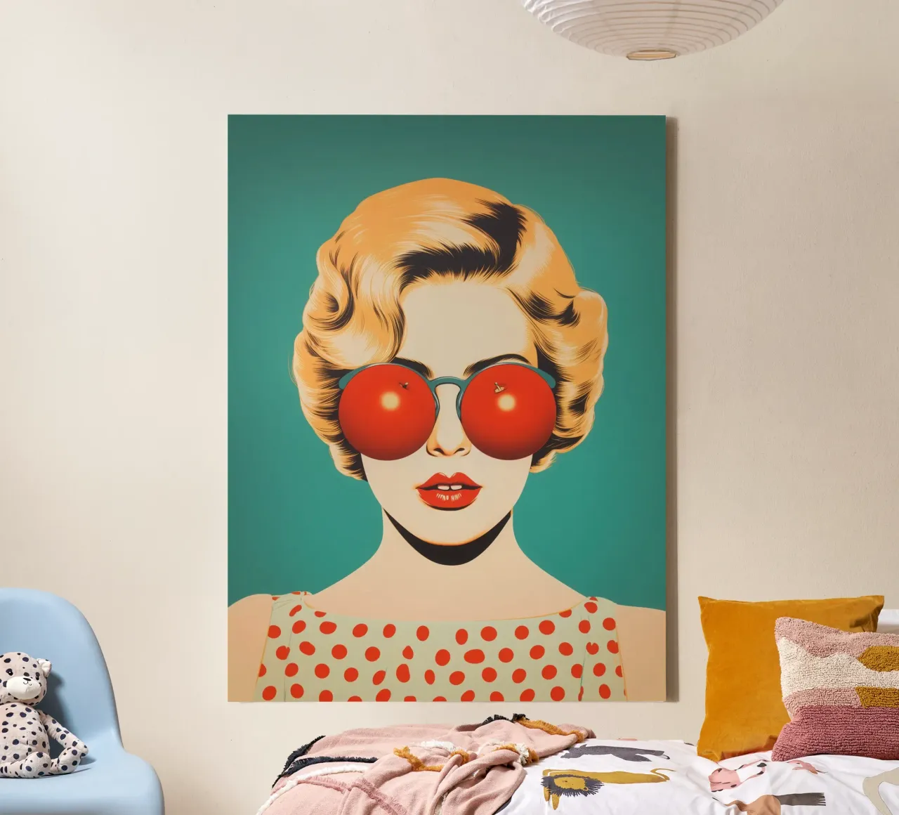 Tomaten op de ogen | Vitaminerijke pop-art canvas met Baklijst van Autofocus