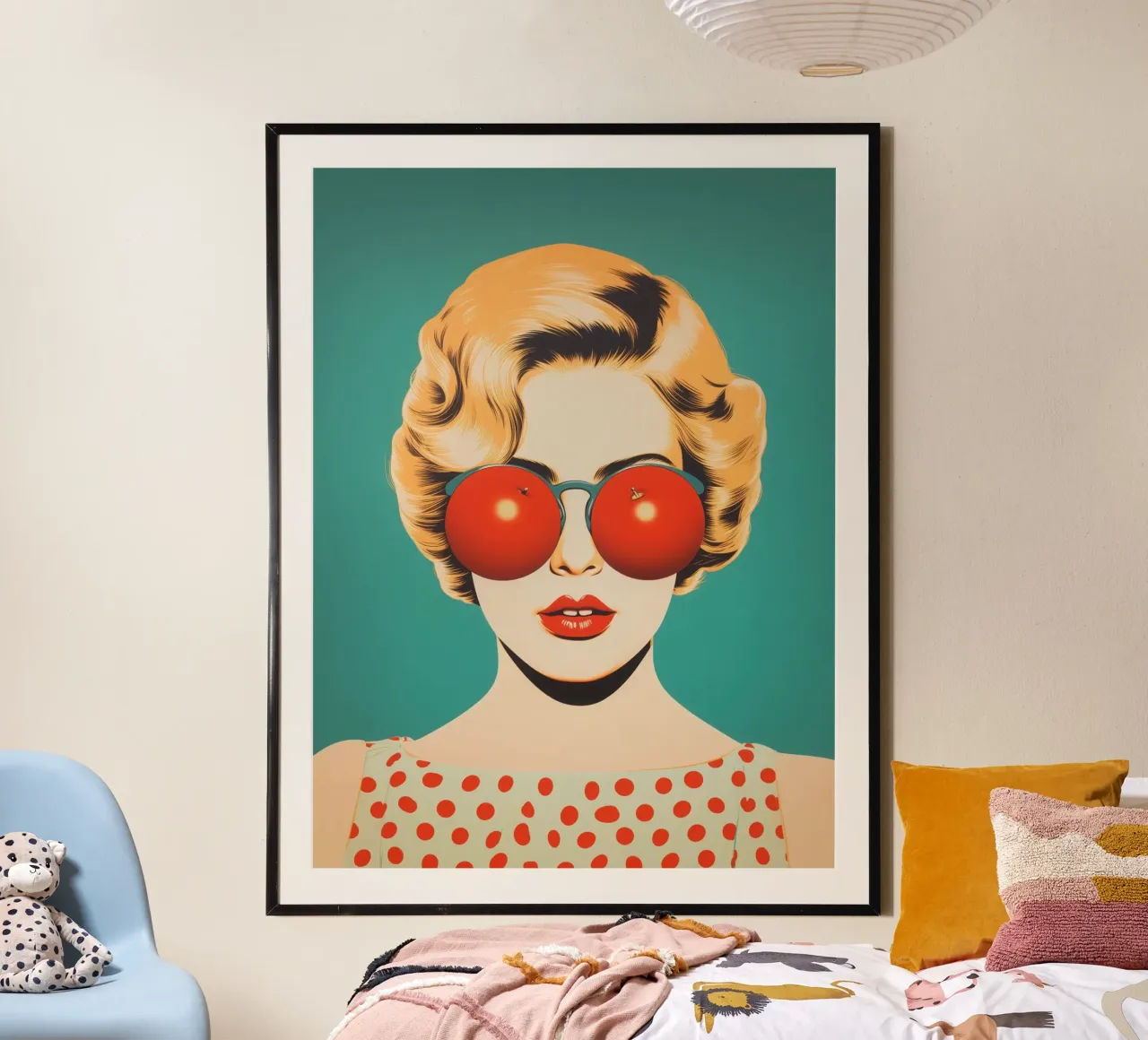 Pomodori sugli occhi | Pop art ricca di vitamine carta hahnemühle da Autofocus
