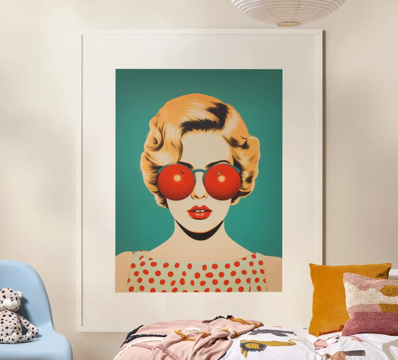 Pomodori sugli occhi | Pop art ricca di vitamine carta hahnemühle da Autofocus