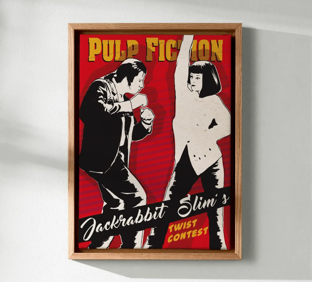 Twist dance Leinwand mit Schattenfugenrahmen von 2toastdesign