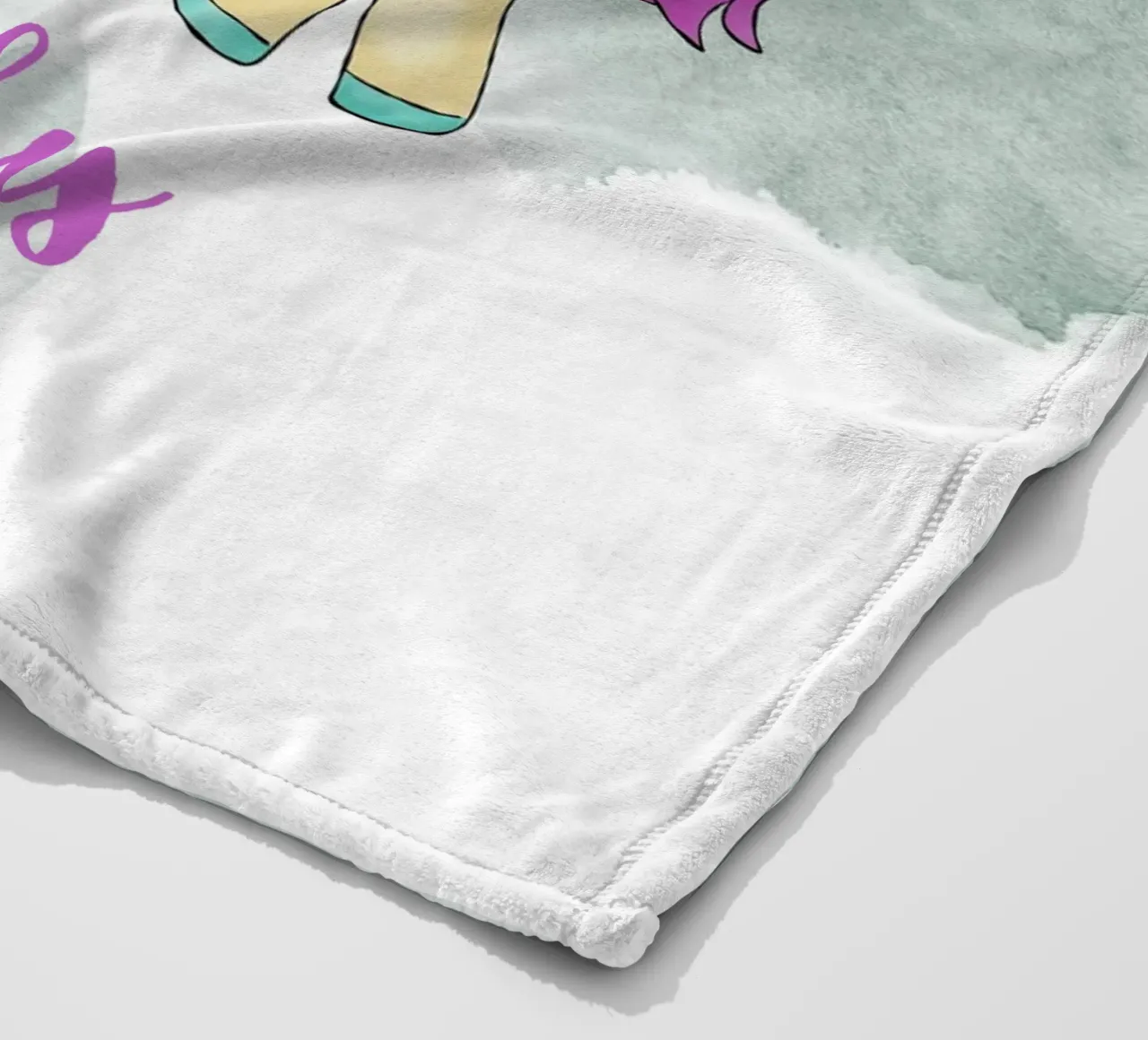 Fancy Einhorn mit Name coperta in pile da BAINAI KIDS