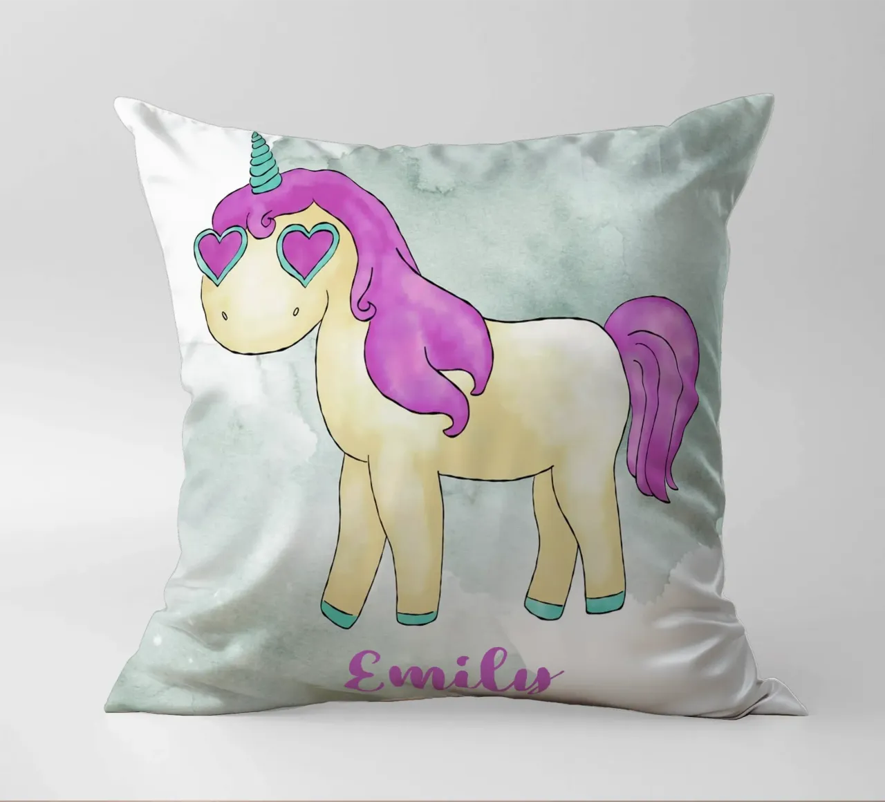 Fancy Einhorn mit Name cuscino da BAINAI KIDS