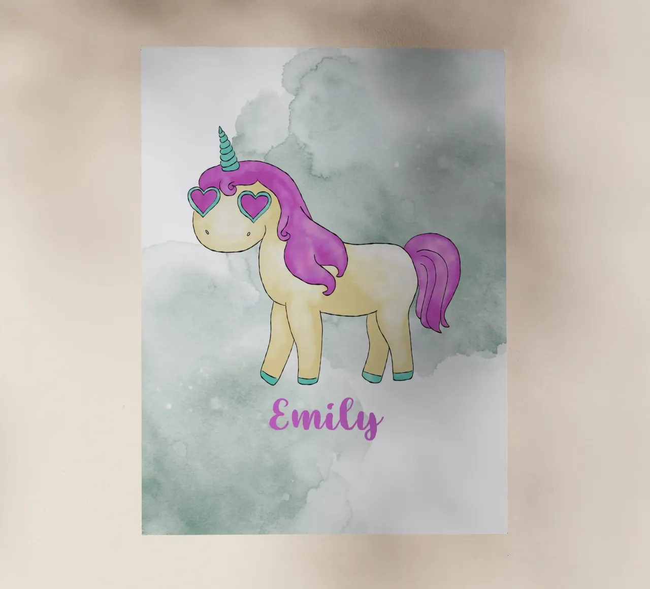 Fancy Einhorn mit Name pellicola backlit da BAINAI KIDS