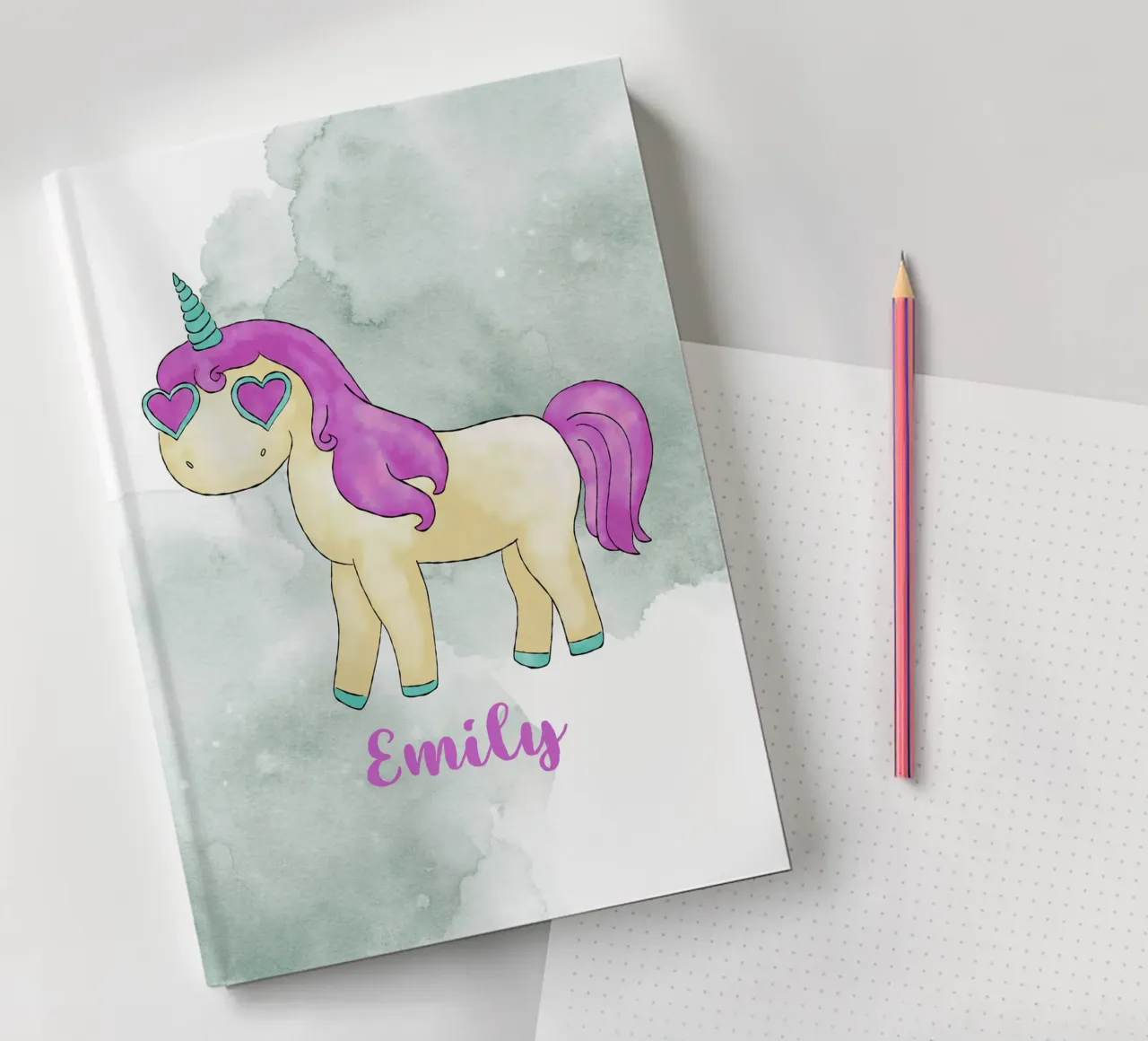 Fancy Einhorn mit Name notebook by BAINAI KIDS