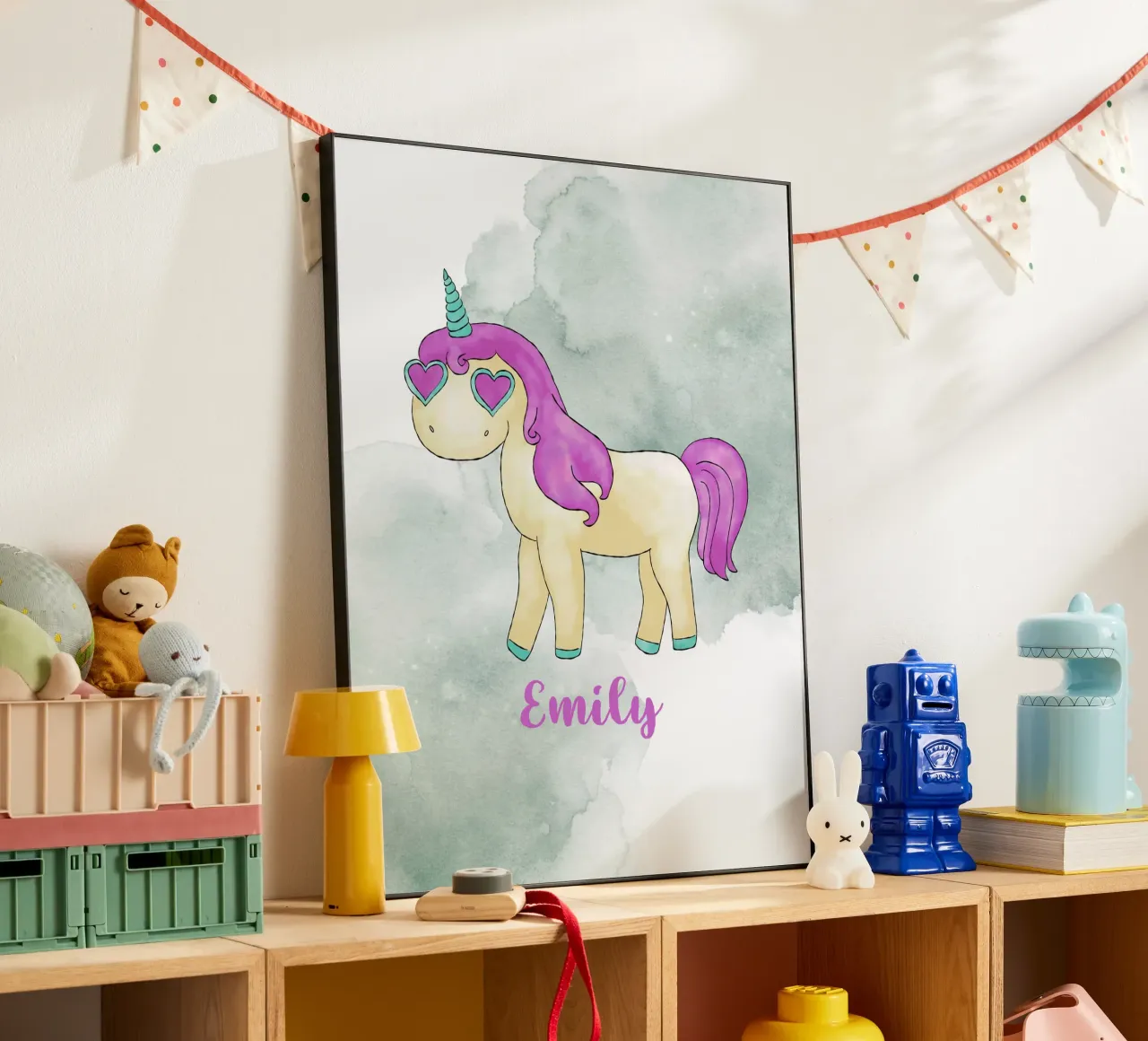 Fancy Einhorn mit Name alluminio dibond da BAINAI KIDS