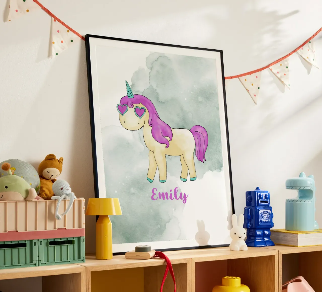 Fancy Einhorn mit Name poster da BAINAI KIDS
