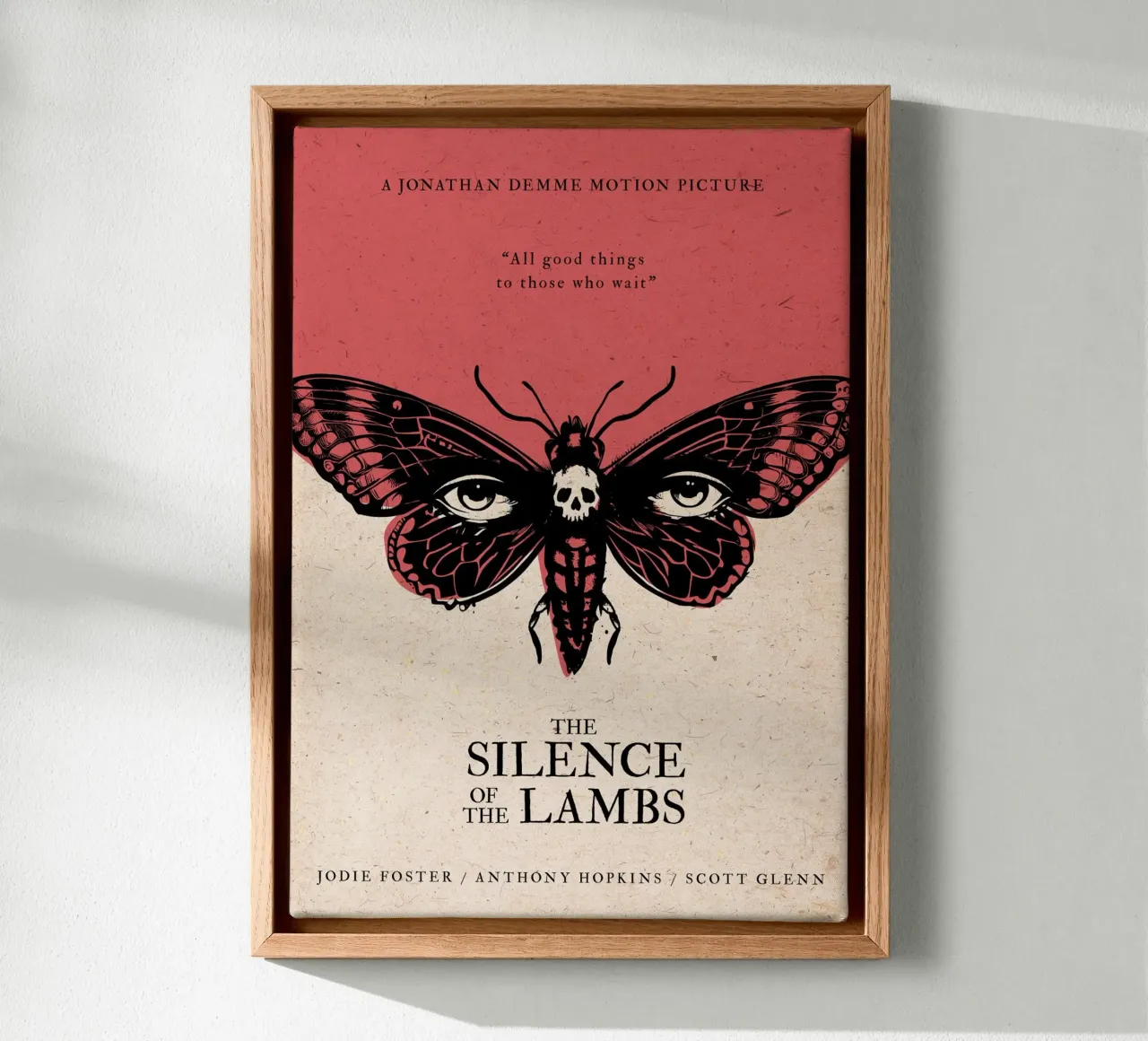 Silence of the Lambs tela con Cornice a cassetta da 2toastdesign