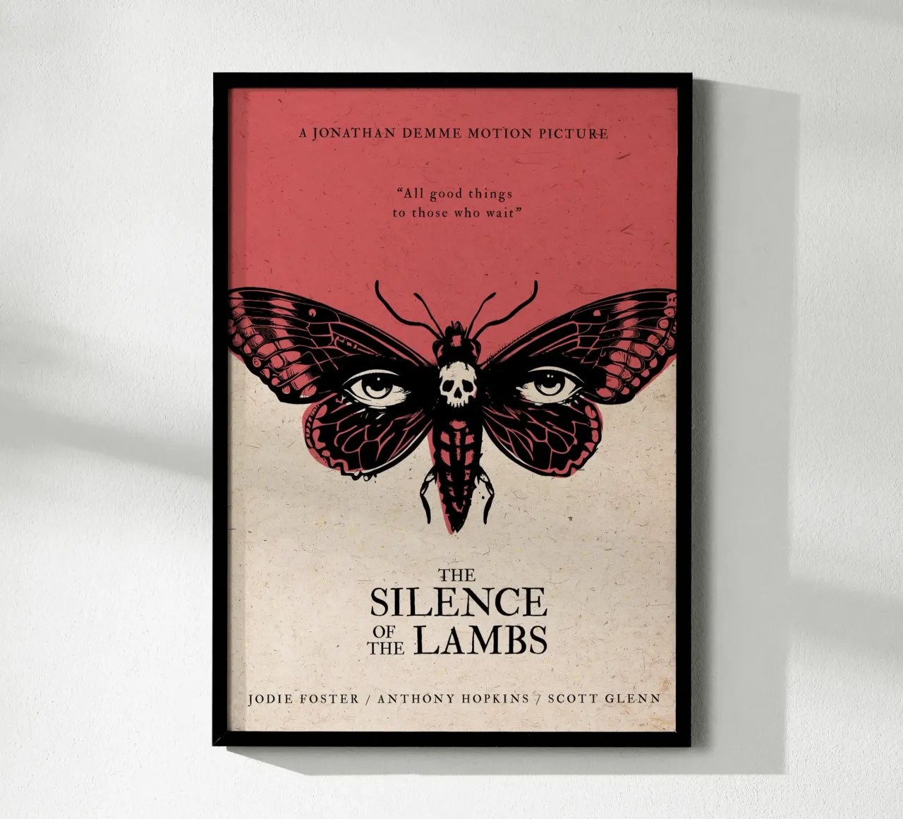 Silence of the Lambs poster with plastic frame by 2toastdesign